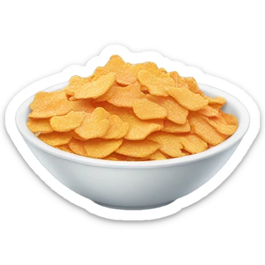 A bowl of frosted flakes sticker