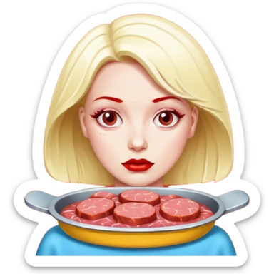 pop art monalisa SPAM meat slop portrait sticker