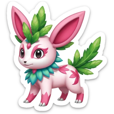 Shiny Exotic Sylveon-Shaymin-Meganium-Hybrid-Creature sticker