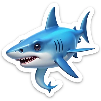Cinematic Comical Hammerhead Shark Portrait Emoji, Head tilted dramatically with an exaggeratedly shocked expression, featuring its iconic wide-set eyes on a distinct hammer-shaped head, a sleek body with comically expressive fins, and a quirky, animated demeanor, Simplified yet hilariously expressive features, highly detailed, glowing with a slightly sassy oceanic glow, high shine, dramatic yet playful, stylized with an air of cheeky marine mischief, soft glowing outline, capturing the essence of a meme-worthy hammerhead that looks ready to side-eye its way into viral fame! sticker