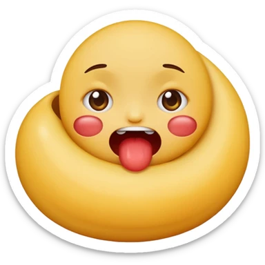 Cute emoji with period cramps  sticker
