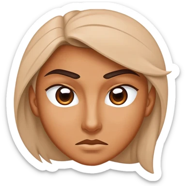 Motivational swoosh logo with determined face sticker