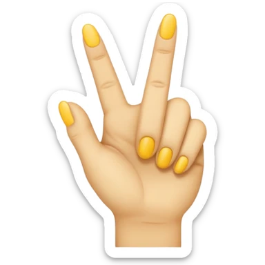 A minimal, emoji-style hand icon similar to the classic middle finger emoji, but with the ring finger raised instead of the middle finger. Flat design, smooth rounded shapes, soft yellow emoji skin tone, simple shading, centered on a transparent background, modern and clean iOS-style emo sticker