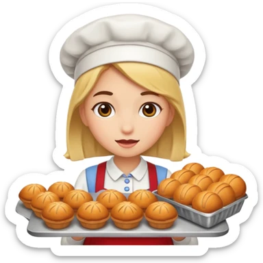 Bakery girl sticker