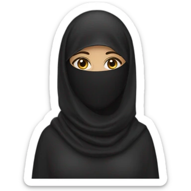 niqabi woman sticker