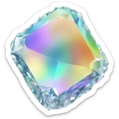 56-carat iridescent diamond crystal cluster sticker