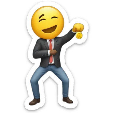 finance bro dabbing sticker