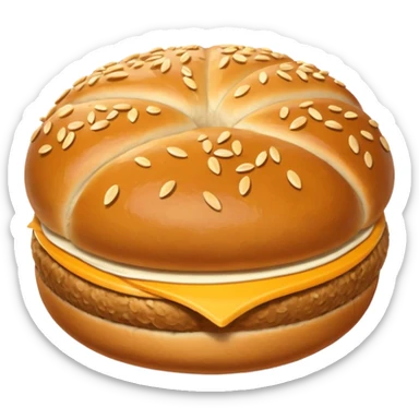 bread bun without cheese or patty sticker