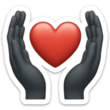 un homme qui fait un coeur avec les mains sticker