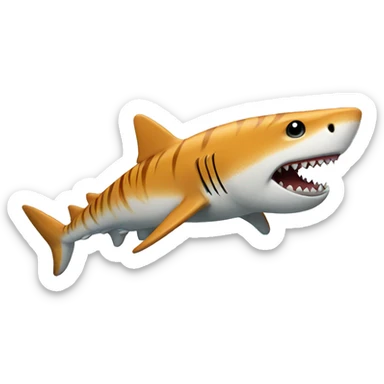  tiger surf shark sticker