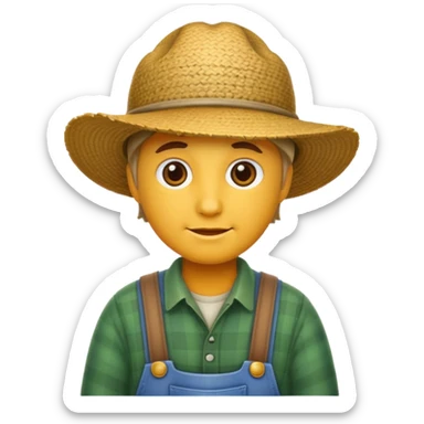farmer hat sticker