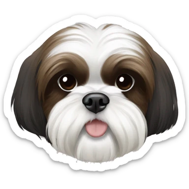 Black Shih Tzu brown and white Shih Tzu brown and white Shih Tzu sticker