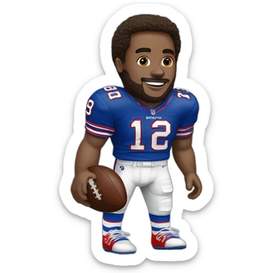 buffalo bills quarterback with striped socks sticker