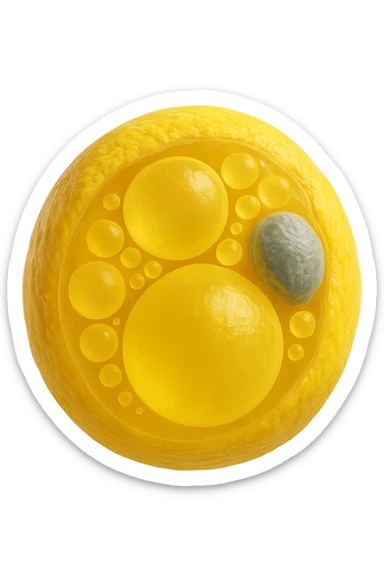 adipocita giallo (cellula di grasso anatomica realistica in 3d) sticker