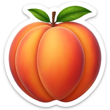 Peach sticker