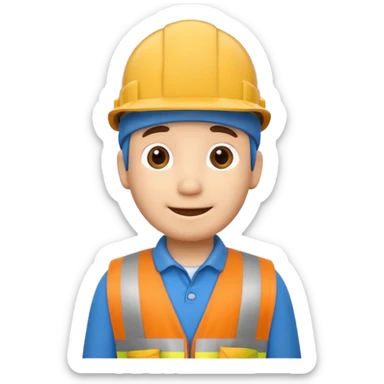 pocoyo trabajando de albayil pero manteniendo el disllo de pocoyo sticker