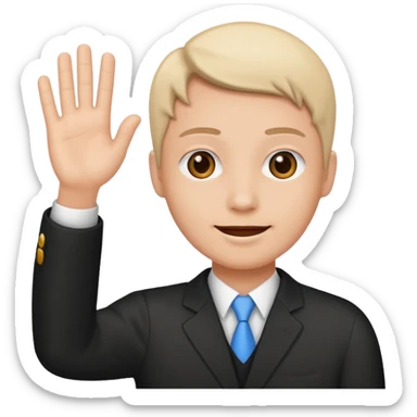 hello waving hand SMS sticker