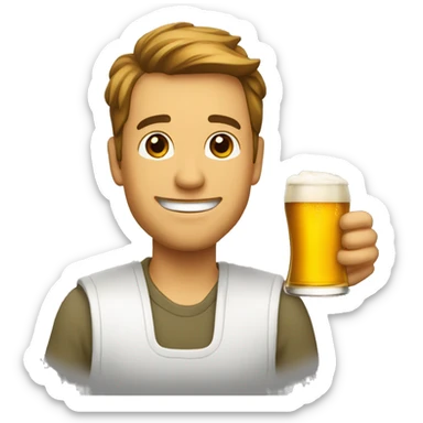 J'aime beaucoup qui boit une bière sticker