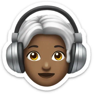 Coquette bows on gray apple headphones sticker