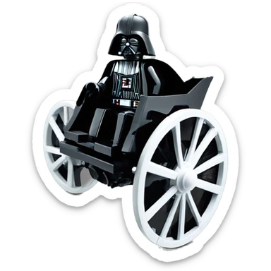 Evil Darth Vader’s Lego. 2 horse-drawn 4 wheel coach  sticker