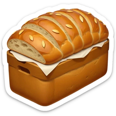 bread loaf taking a nap sticker
