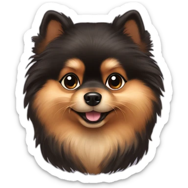 black and tan pomeranian beaver sticker