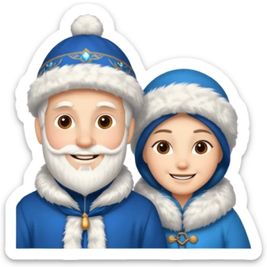 Father Frost and Snegurochka sticker