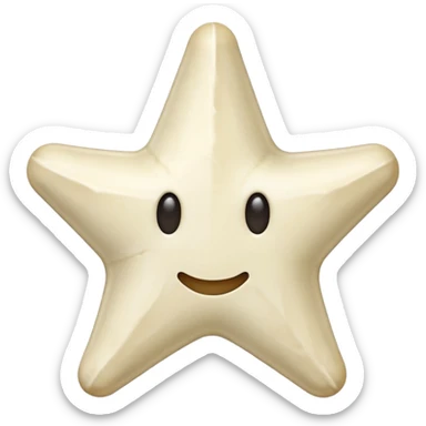 starshape made of bone. no face . no outer ridge. no eyes. no. nose. no mouthjust teh star sticker