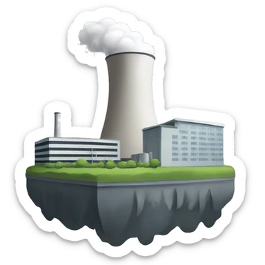 Generate an emoji of a three mile island nuclear power plant sticker