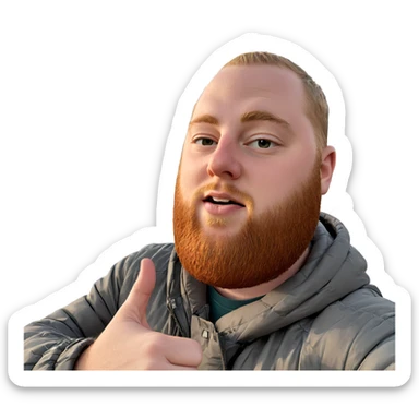 boy giving thumbs up outdoors sticker