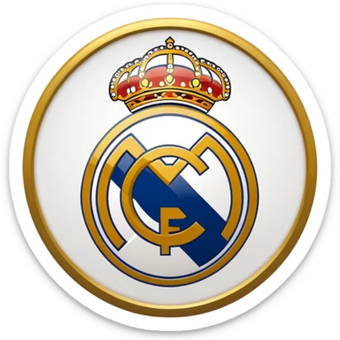Real Madrid club logo emoji style simplified design sticker