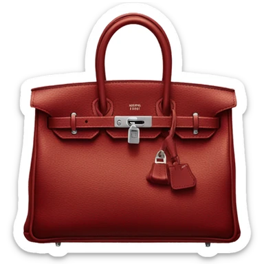dark red hermes birkin bag sticker