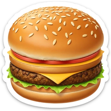 hamburger bun without patty or veg, just bun sticker