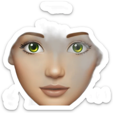 brunette Jennifer Lawrence Green eyes sticker