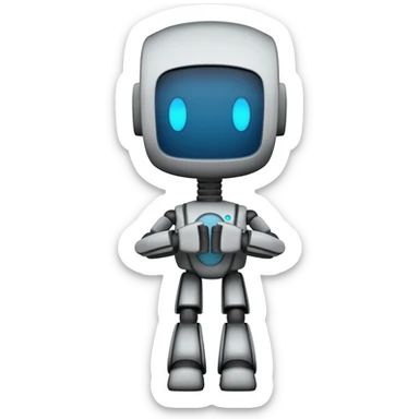 robot sobbing sticker