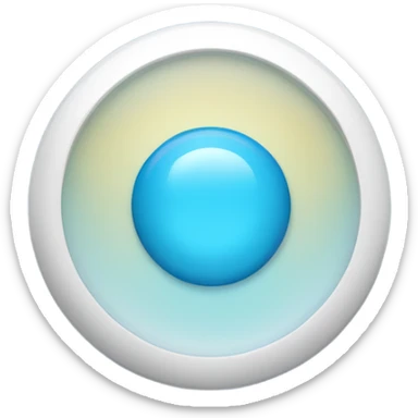 light blie circle pill with a divider. sticker