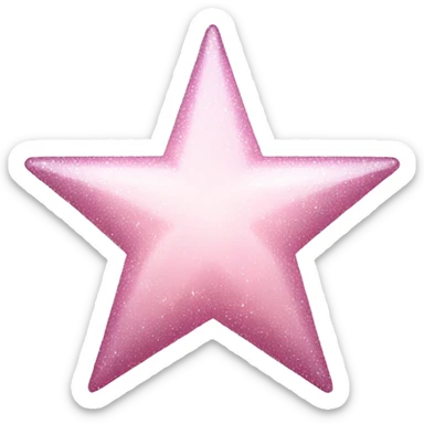 pale pink star sparkle sticker