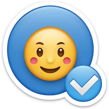 Create an emoji like a Facebook verification tip sticker
