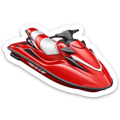 red and white jet ski sticker