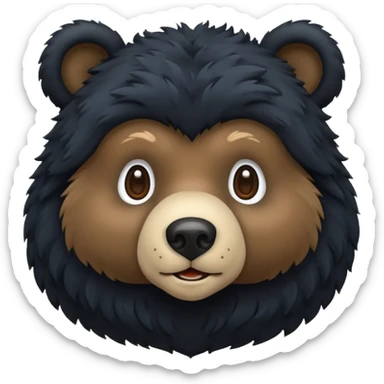 i wanna emoji head black bear for my bio sticker