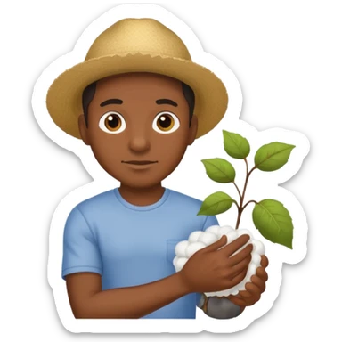 black man picking cotton sticker