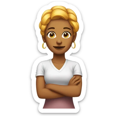 chica colorada con rulos sticker