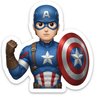 captain america marvel superhero headshot sticker