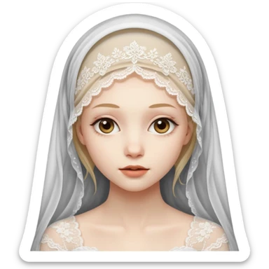 crée moi une jeune fille très belle avec le voile sticker