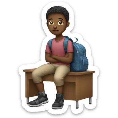 Kids in school sticker