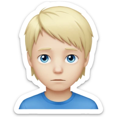 boy with blonde hair emo and blue eyes sticker
