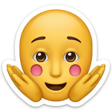 Make me a emoji backing off but embarrassed sticker