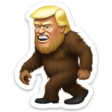 Trump with Sasquatch  sticker