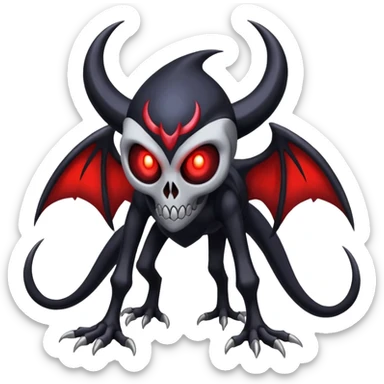 Evil Duskull-Lunala-Darkrai-Fakémon-hybrid-creature (full body)  sticker