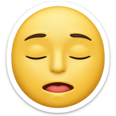  A male emoji with hyper lips with it’s eyes closed not smiling with its mouth closed and it’s yellow while making the ishowspeed face sticker